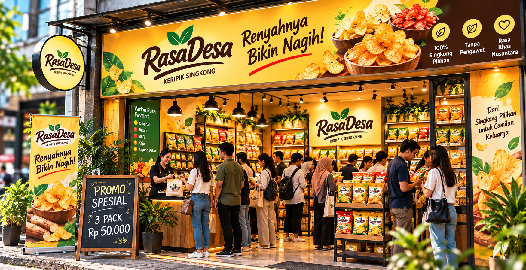 Inviting shop encouraging customers to explore